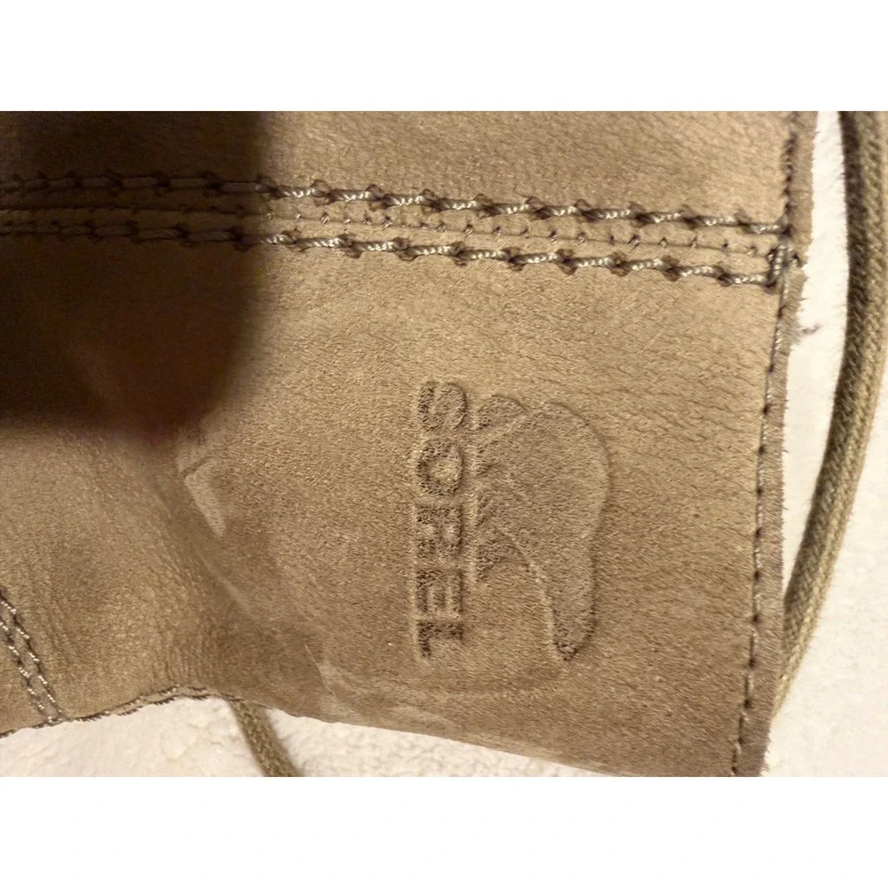 Sorel Joan of Arctic Wedge II Brown Suede Lace Up Ankle Boots Womens